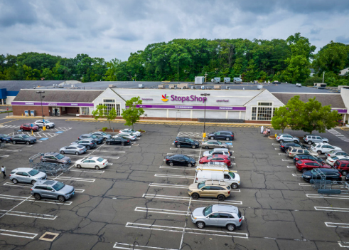 Busy Shopping Center in Bridgeport
